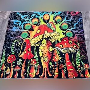 Psychedelic Trippy Mushroom Wall Tapestry Hanging *NEW*